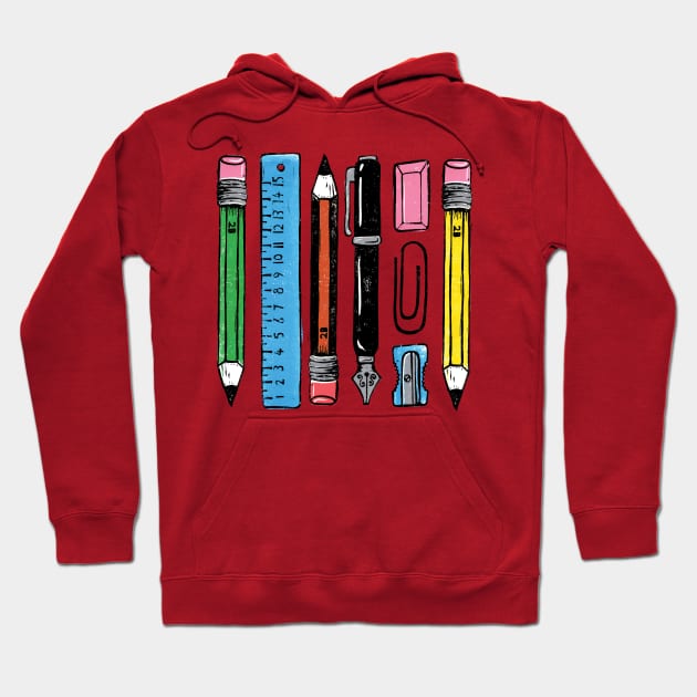 Pens and Pencils Hoodie by Woah there Pickle